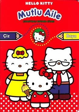 Hello Kitty  Mutlu Aile Çıkartmalı Boyama Kitabı