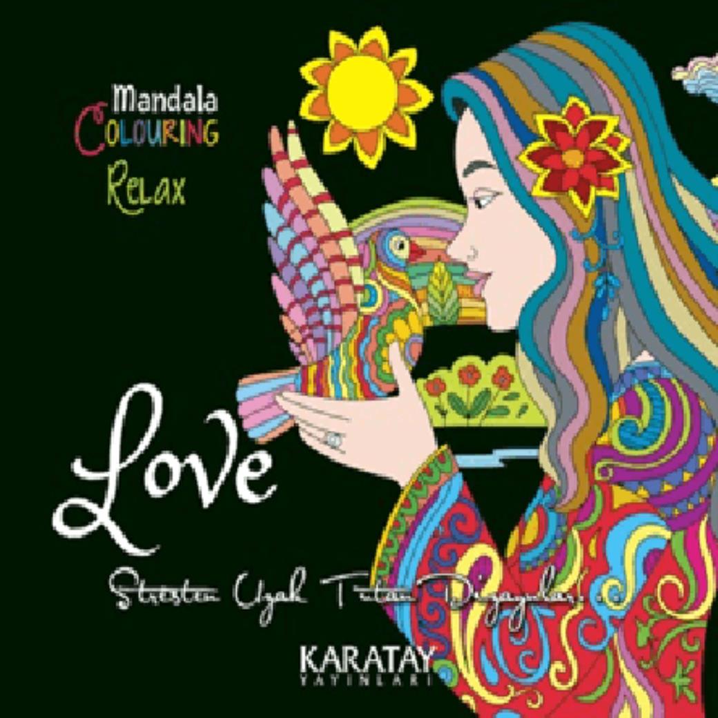 Coloring Relax Mandala Love