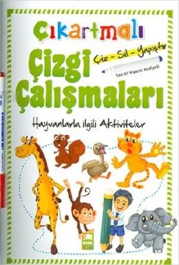 Çıkartmalı Çizgi Çalışmaları Hayvanlarla İlgili Aktiviteler