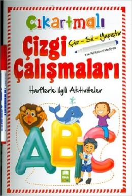 Çıkartmalı Çizgi Çalışmaları Harflerle İlgili Aktiviteler