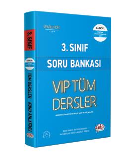 Editör 3. Sınıf VIP Tüm Dersler Soru Bankası Mavi Kitap