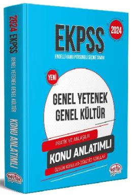 Editör 2024 EKPSS Tek Kitap Konu Anlatımlı (Karekod Çözümlü)