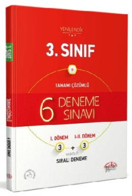 Editör 3. Sınıf Tamamı Çözümlü 6 Deneme Sınavı Fasiküllü