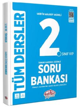 Editör 2. Sınıf Tüm Dersler Soru Bankası Karekod Çözümlü