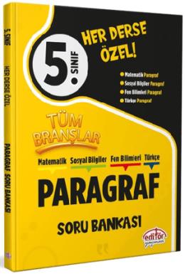 Editör 5. Sınıf Tüm Branşlar Paragraf Soru Bankası