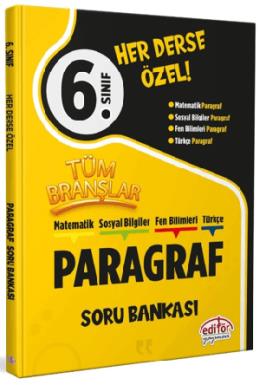 Editör 6 Sınıf Tüm Branşlar Paragraf Soru Bankası