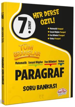 Editör 7 Sınıf Tüm Branşlar Paragraf Soru Bankası