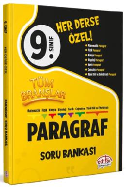 Editör 9 Sınıf Tüm Branşlar Paragraf Soru Bankası