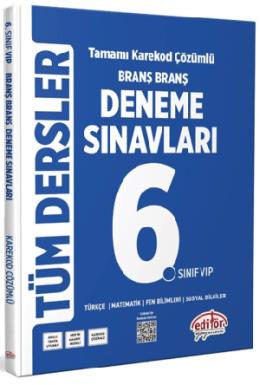 Editör 6. Sınıf Tüm Dersler Deneme Sınavları