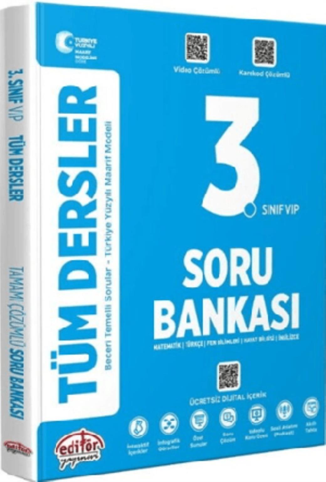 Editör 3. Sınıf Tüm Dersler Maarif Model Soru Bankası