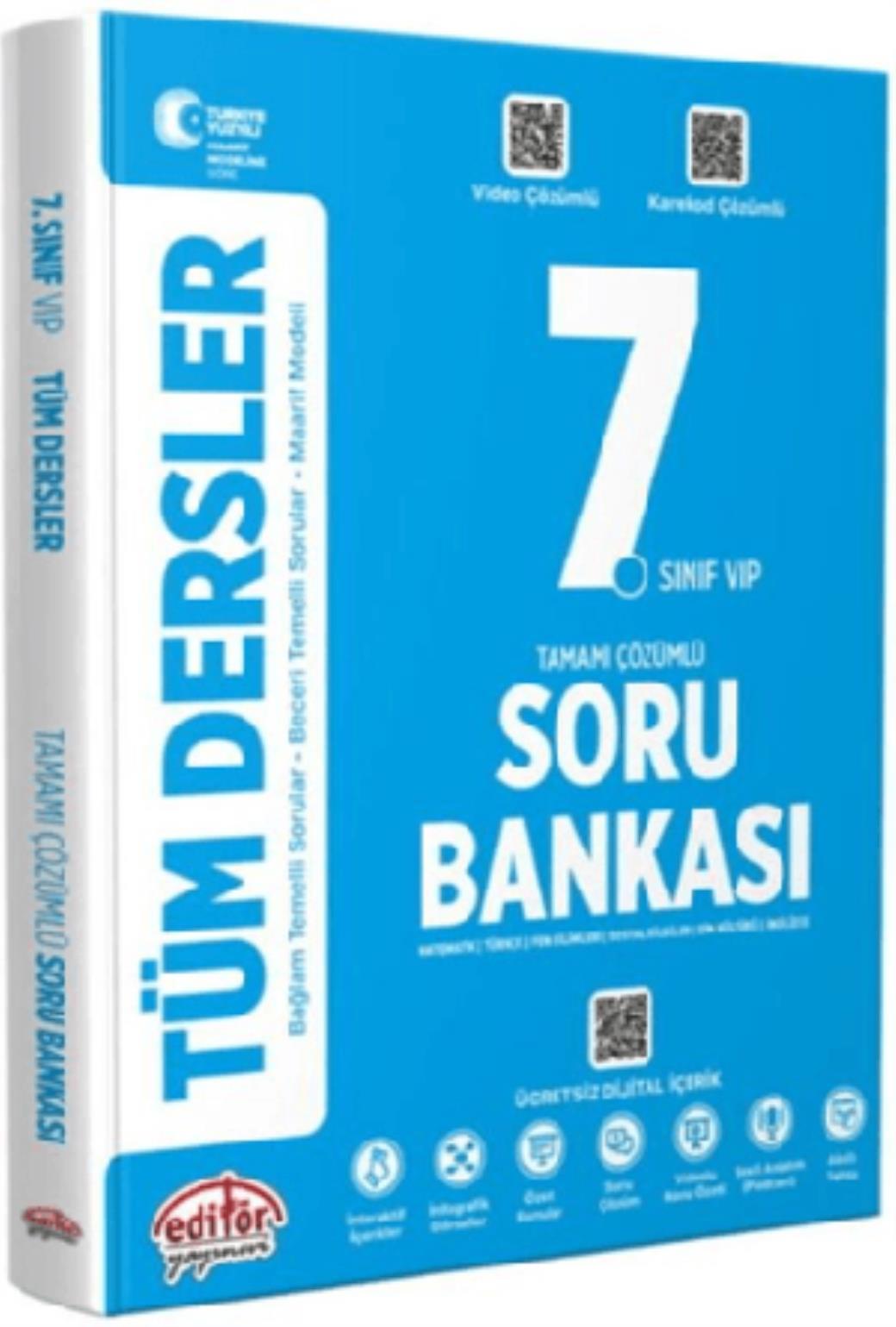 Editör 7. Sınıf Tüm Dersler Soru Bankası