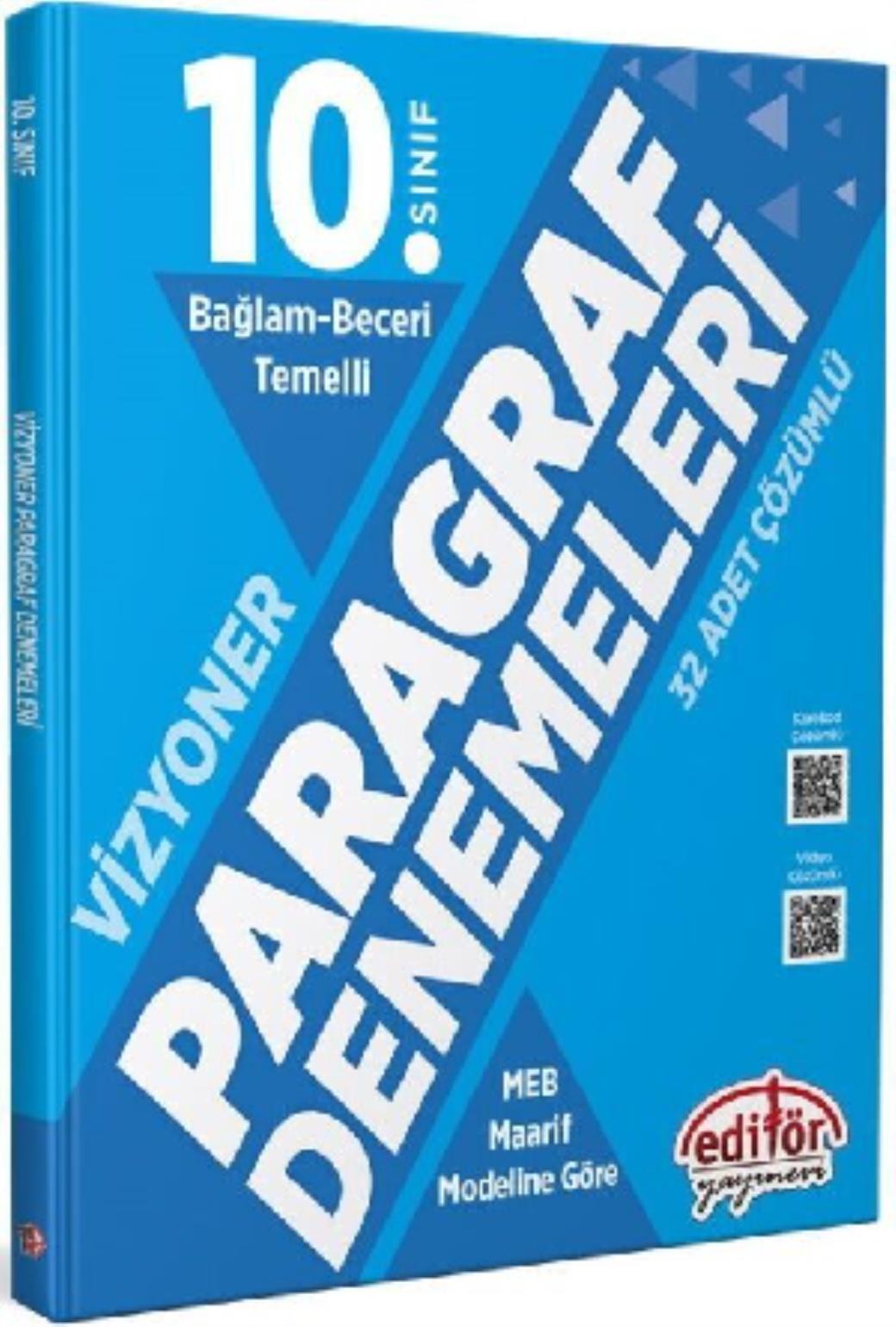Editör 10. Sınıf Paragraf Bağlam Beceri Temelli Denemeleri