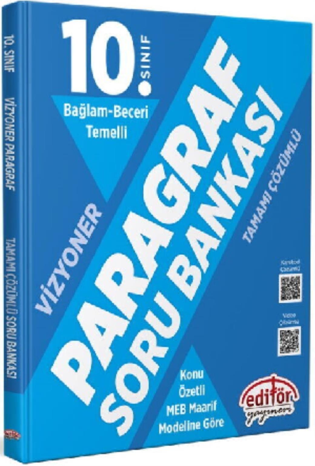 Editör 10. Sınıf Paragraf Bağlam Beceri Temelli Soru Bankası