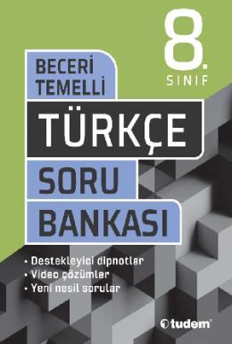 Tudem 8 Sınıf Türkçe Beceri Temelli Soru Bankası