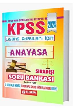 Teorem KPSS Lisans Anayasa Sıradışı Soru Bankası