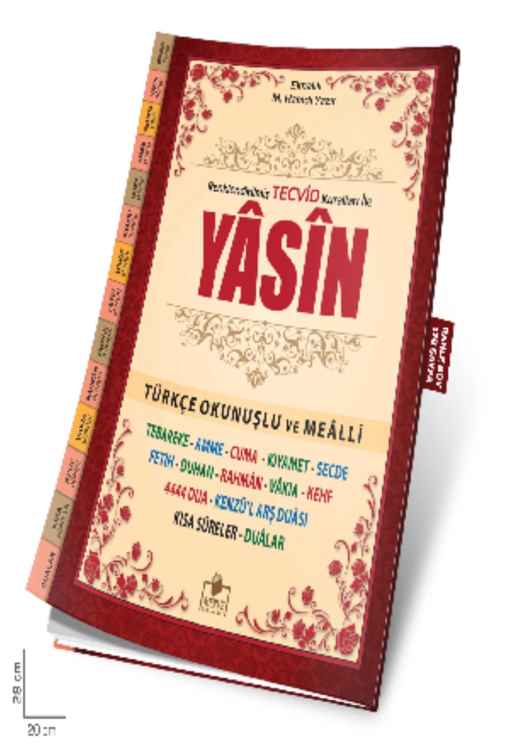 Merve Tecvidli Yasini Şerif Türkçe Fihristli Rahle Boy