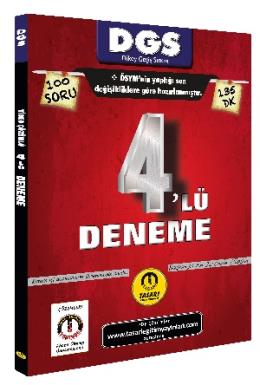 Tasarı Eğitim DGS Son Format 4lü Çözümlü Deneme (İADESİZ)