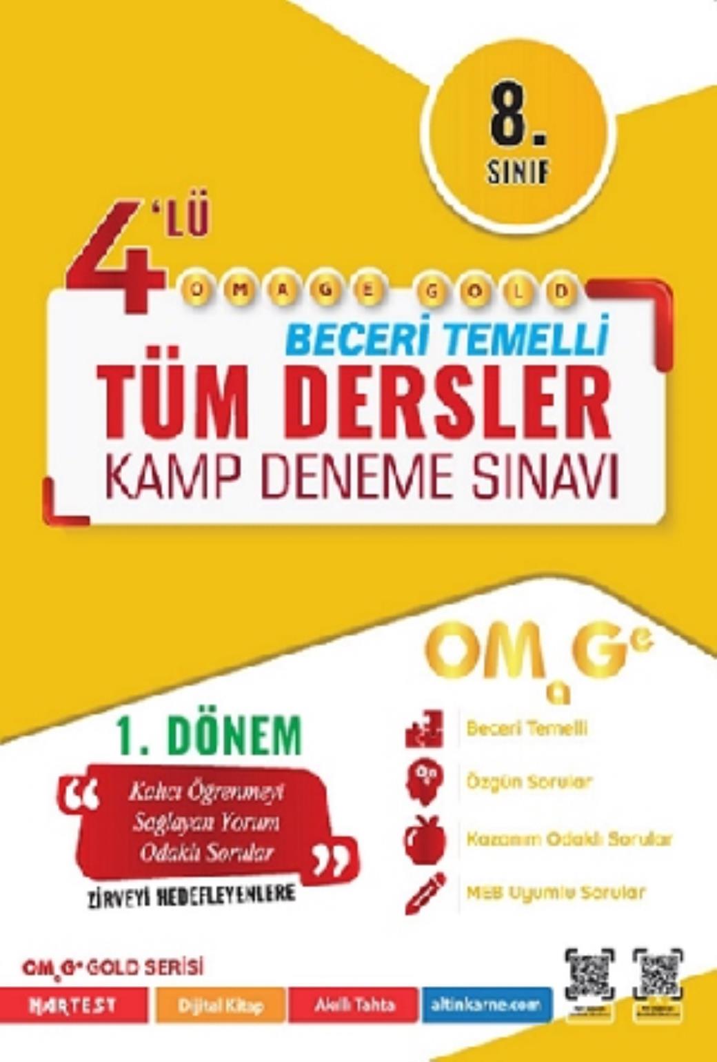 Nartest 8.Sınıf 1.Dönem Tüm Dersler 4lü Gold Kamp Denemesi