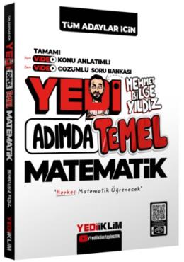 Yediiklim Yedi Adımda Temel Matematik Video Konu Anlatımlı Video Çözümlü Soru Bankası