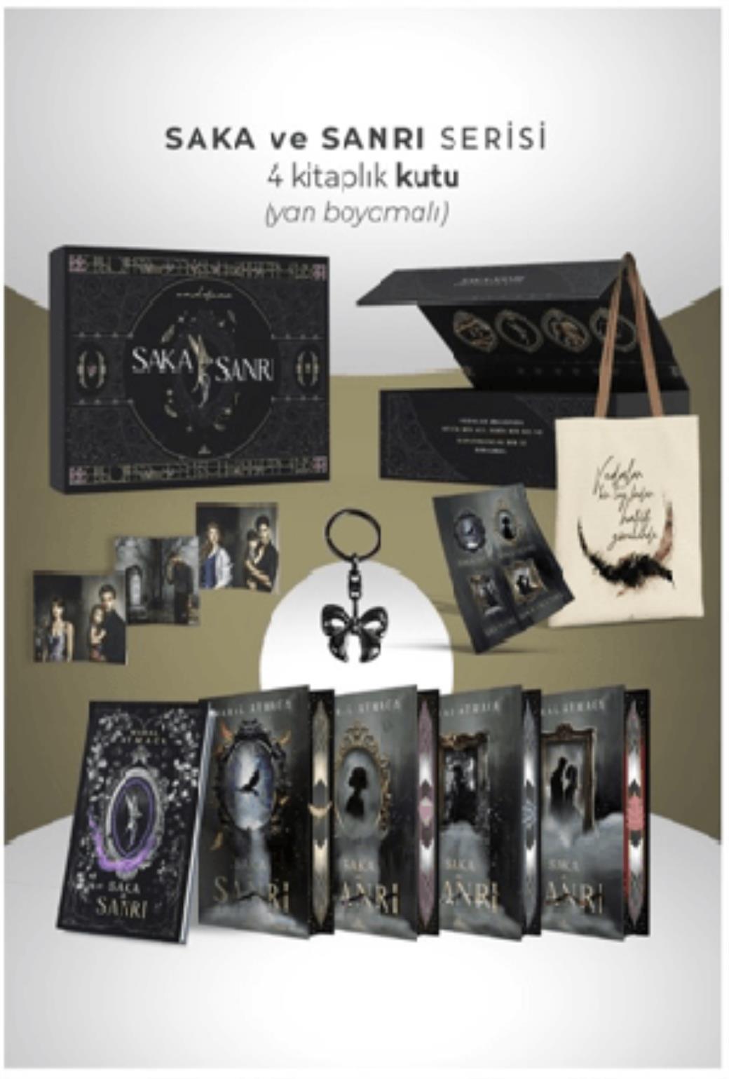 Saka ve Sanrı Serisi 4 Kitaplık Yan Boyamalı Kutu (Ciltli)