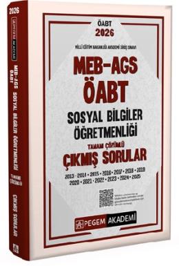 Pegem 2026 MEB AGS ÖABT Sosyal Bilgiler Öğretmenliği Tamamı Çözümlü Çıkmış Sorular