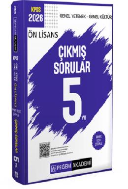 Pegem 2026 KPSS Ön Lisans GYGK Çıkmış Sorular 5 Yıl