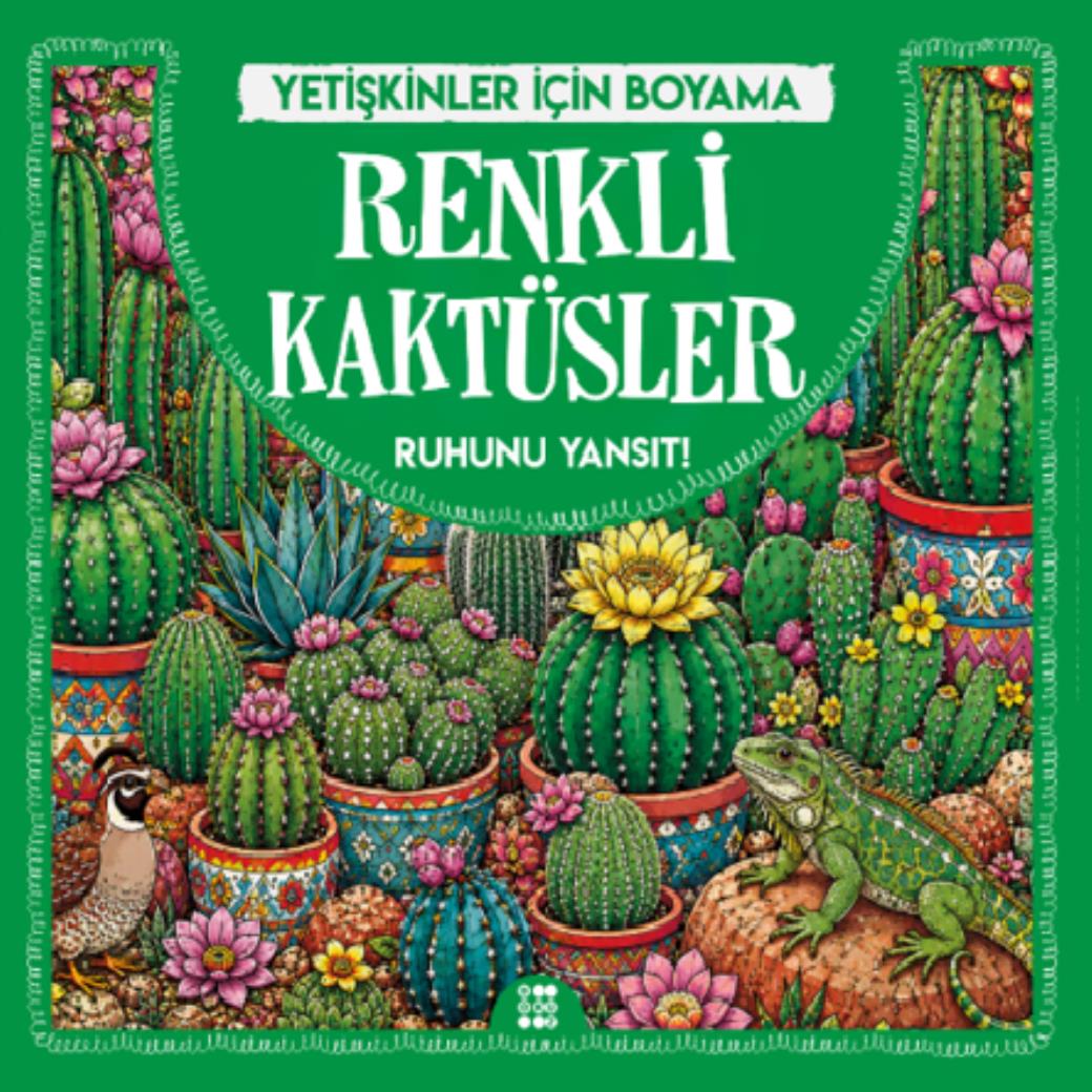 Renkli Kaktüsler Yetişkinler İçin Boyama