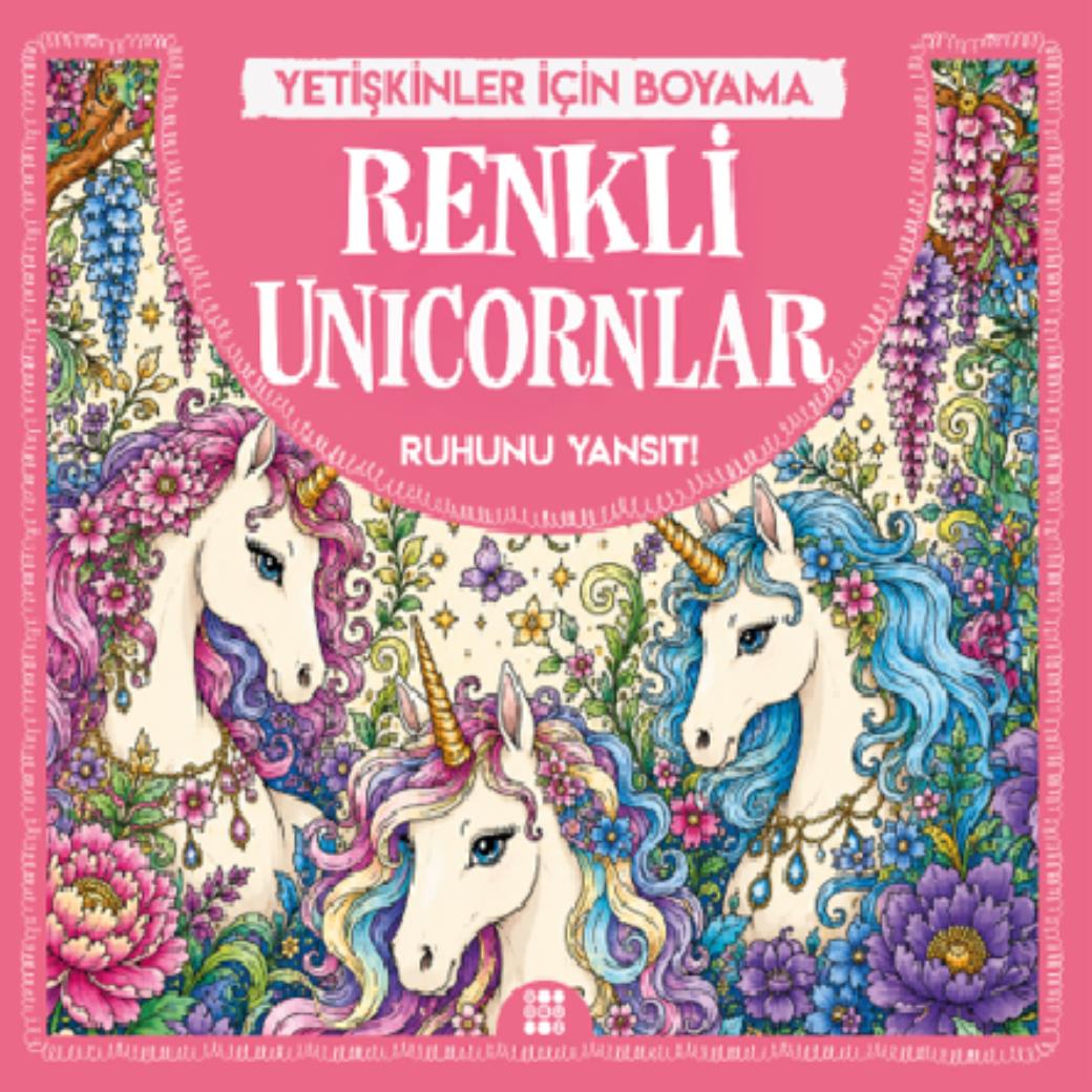 Renkli Unicornlar Yetişkinler İçin Boyama