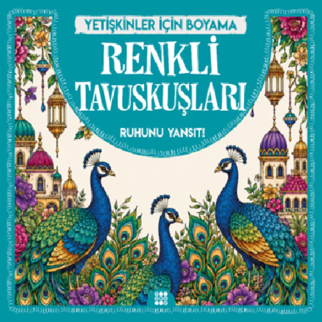 Renkli Tavuskuşları Yetişkinleri İçin Boyama