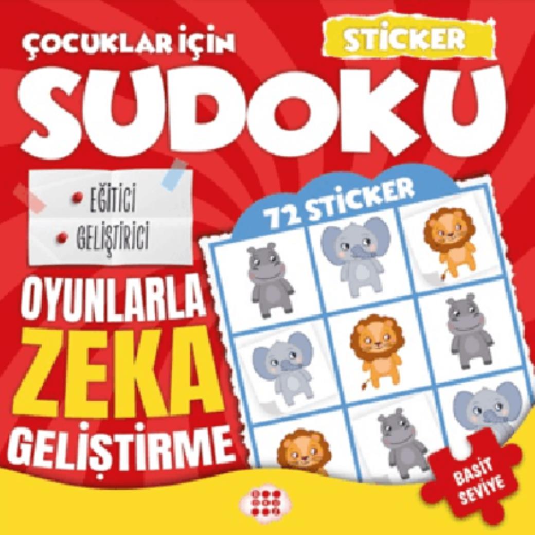 Çocuklar için Sudoku Sticker Hediyeli Basit Seviye 1
