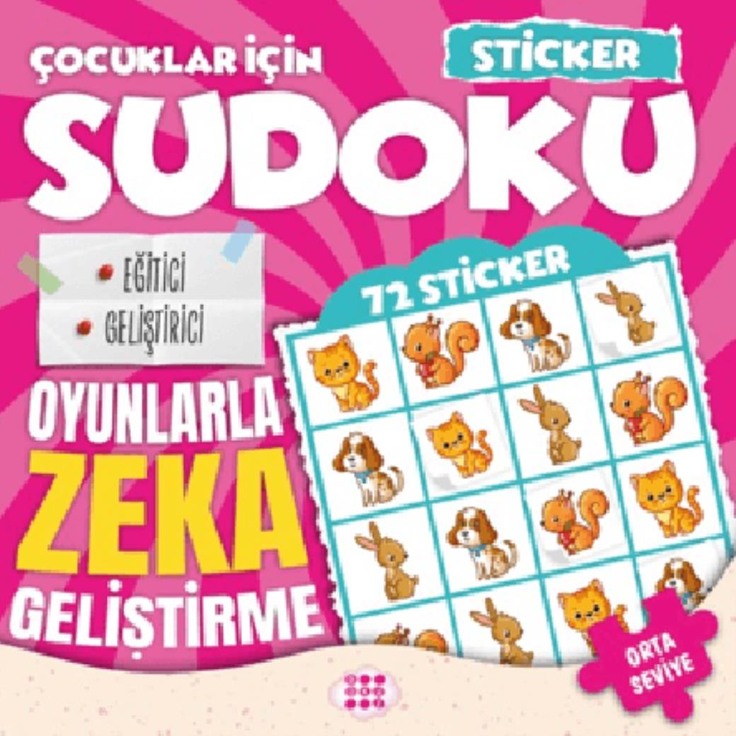 Çocuklar için Sudoku Sticker Hediyeli Orta Seviye 1