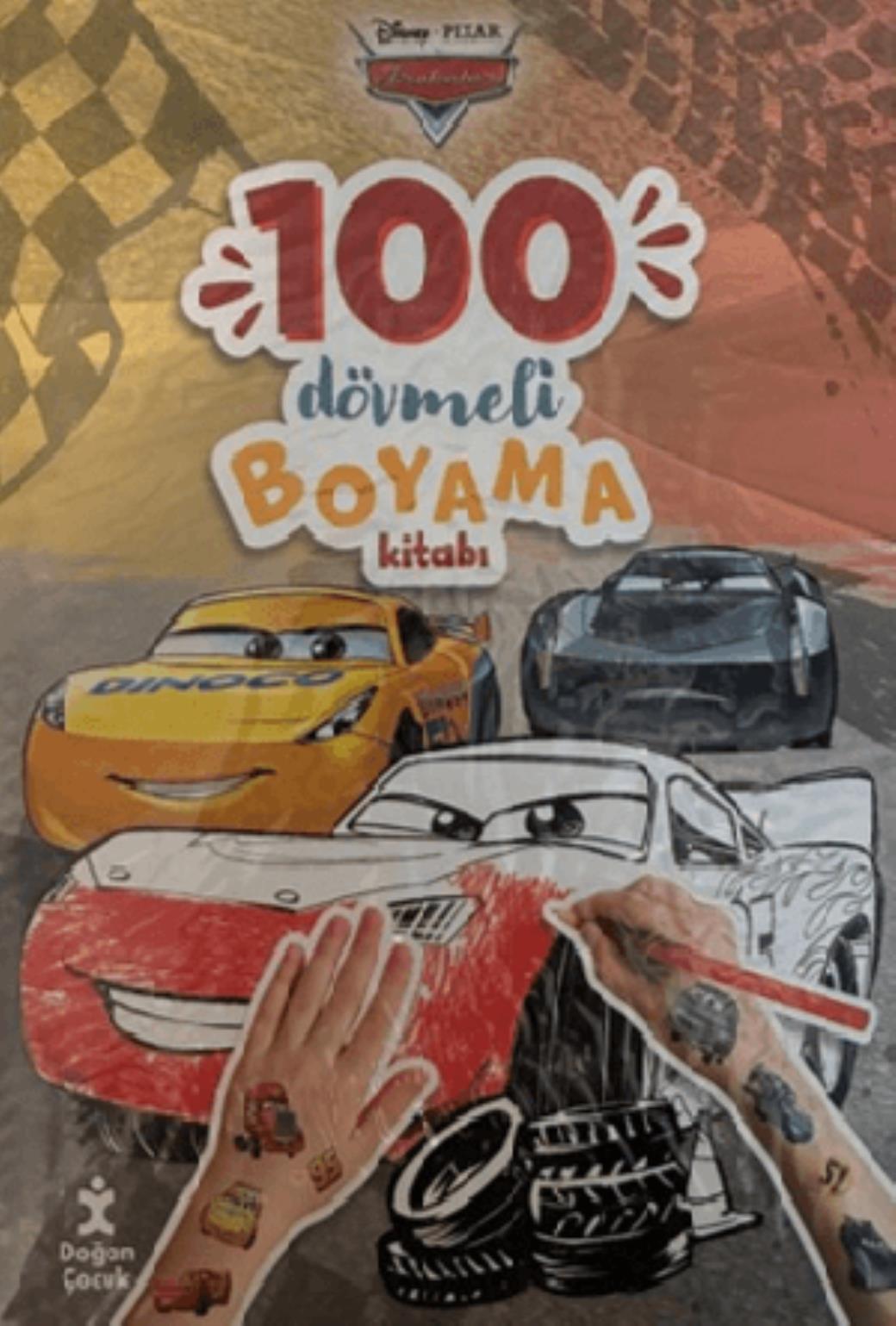 Disney Arabalar 100 Dövmeli Boyama Kitabı