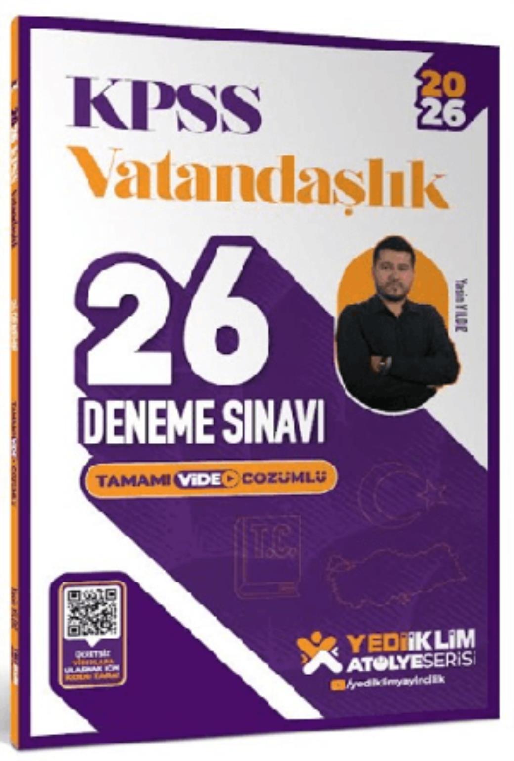 Yediiklim 2026 KPSS Vatandaşlık Tamamı Video Çözümlü 26 Deneme Sınavı
