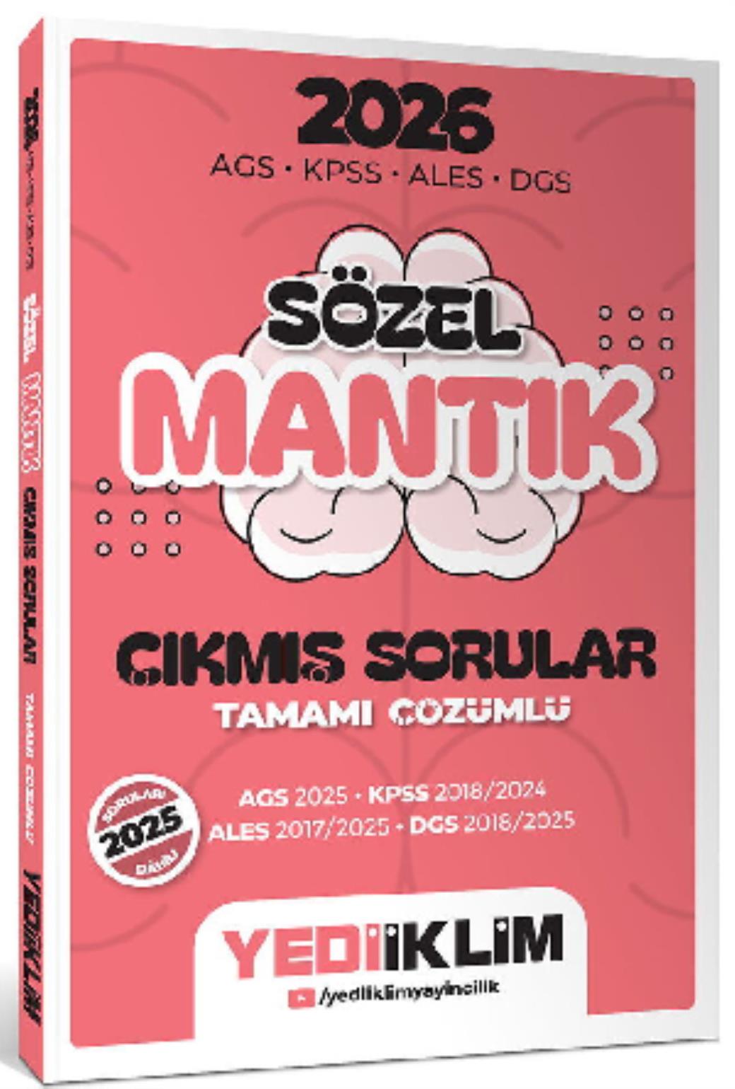 Yediiklim 2026 AGS KPSS ALES DGS Sözel Mantık Tamamı Çözümlü Çıkmış Sorular
