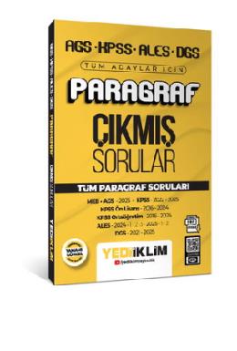 Yediiklim AGS KPSS ALES DGS Tüm Paragraf Soruları Çıkmış Sorular