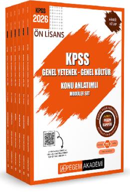Pegem 2026 KPSS Ön Lisans Konu Anlatımlı Modüler Set Genel Yetenek Genel Kültür (6 Kitap)