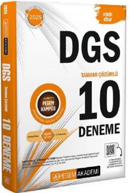Pegem 2025 DGS Tamamı Çözümlü10 Deneme
