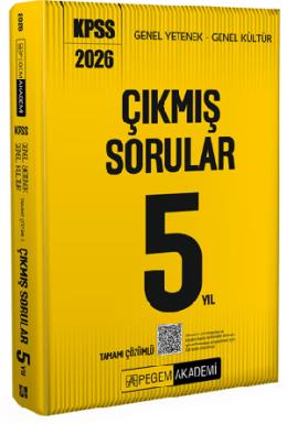 Pegem 2026 KPSS GYGK Son 5 Yıl Çıkmış Sorular