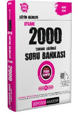 2025 KPSS Eğitim Bilimleri Efsane 2000 Soru Bankası (İADESİZ)