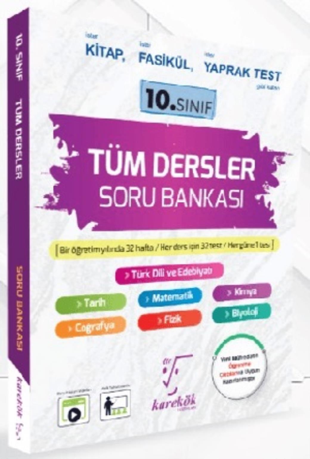 Karekök 10 Sınıf Tüm Dersler Soru Bankası