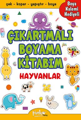 Çıkartmalı Hayvanlar Boyama Kitabı