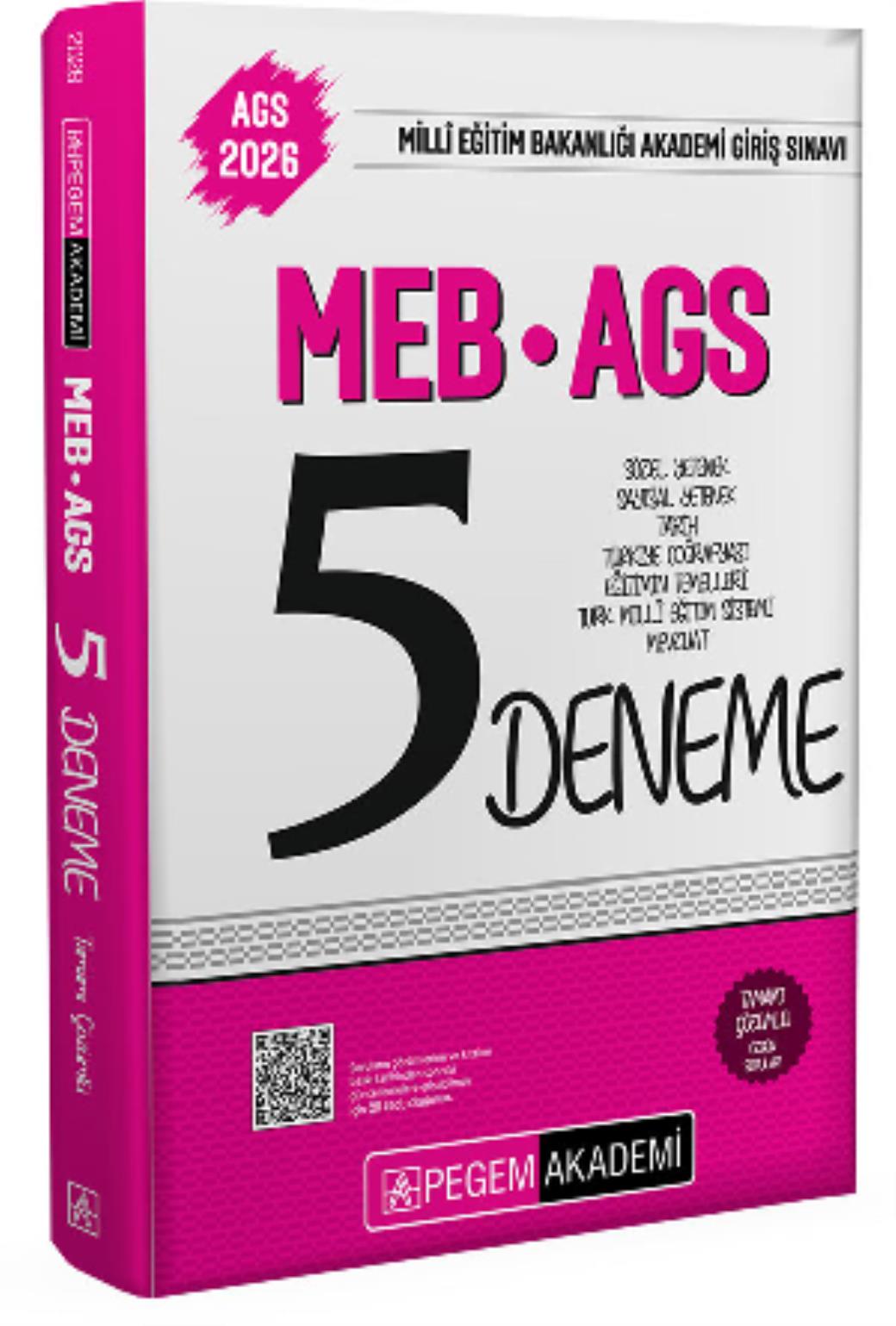 Pegem 2026 MEB AGS Tamamı Çözümlü 5 Deneme