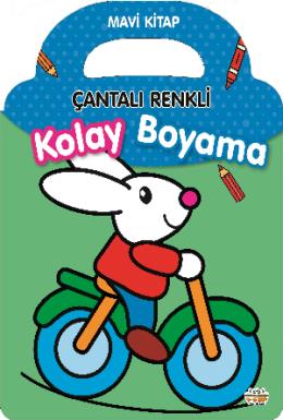 Çantalı Renkli Kolay Boyama Mavi Kitap