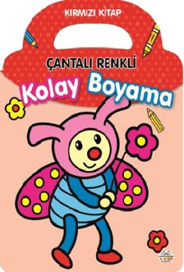 Çantalı Renkli Kolay Boyama Kırmızı Kitap