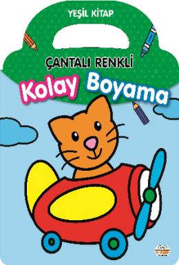 Çantalı Renkli Kolay Boyama Yeşil Kitap