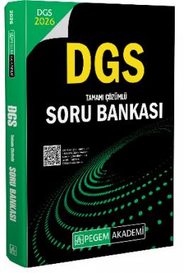Pegem 2026 DGS Tamamı Çözümlü Soru Bankası