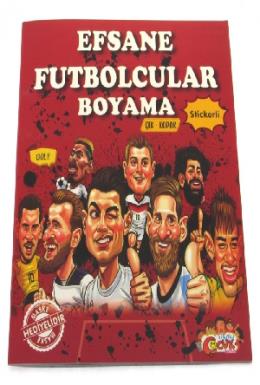 Efsane Futbolcular Çıkartmalı Maskeli Boyama Kitabı