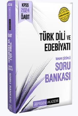 Pegem 2024 KPSS ÖABT Türk Dili ve Edebiyat Tamamı Çözümlü Soru Bankası