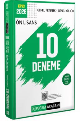 Pegem 2026 KPSS GYGK Ön Lisans 10 Deneme