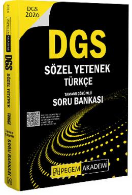 Pegem 2026 DGS Sözel Yetenek Türkçe Tamamı Çözümlü
